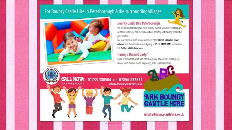 Ark Bouncy Castles online business card