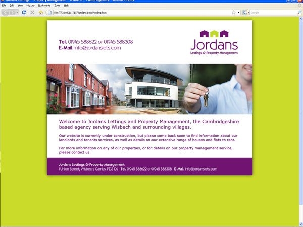 Jordans Rentals online business card