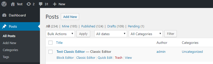 Post list