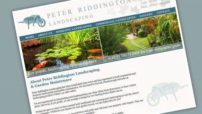 Peter Riddington Landscaping – Peterborough Web Design
