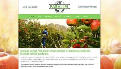 Brochure web design for Parallel UK, Stamford