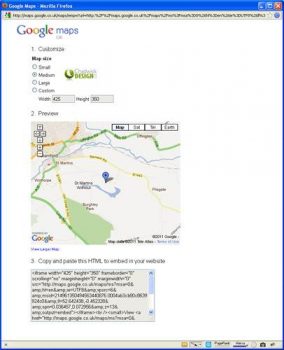 Customising your map to embed