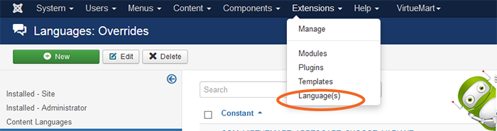 Joomla Language Files