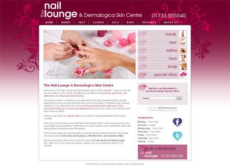The Nail Lounge Website Peterborough
