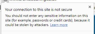 ssl not secure